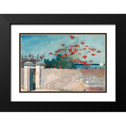 A Wall, Nassau Black Modern Wood Framed Art Print with Double Matting by Homer, Winslow