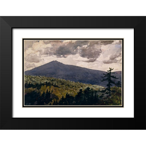 Burnt Mountain Black Modern Wood Framed Art Print with Double Matting by Homer, Winslow