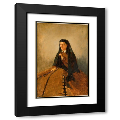 Portrait of Pauline Black Modern Wood Framed Art Print with Double Matting by Homer, Winslow