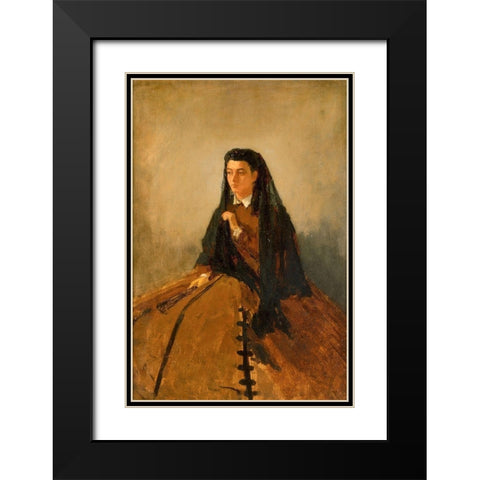 Portrait of Pauline Black Modern Wood Framed Art Print with Double Matting by Homer, Winslow