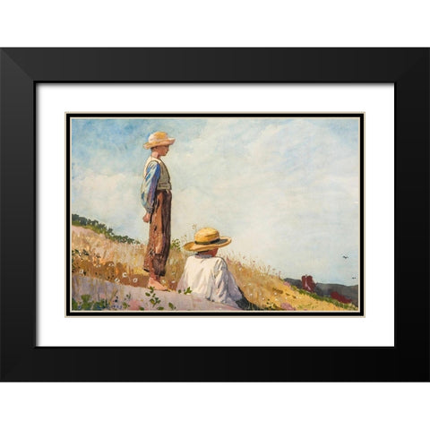 The Blue Boy Black Modern Wood Framed Art Print with Double Matting by Homer, Winslow
