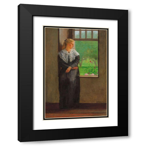 Reverie Black Modern Wood Framed Art Print with Double Matting by Homer, Winslow