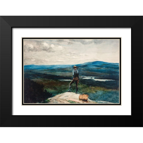 The Ranger, Adirondacks Black Modern Wood Framed Art Print with Double Matting by Homer, Winslow