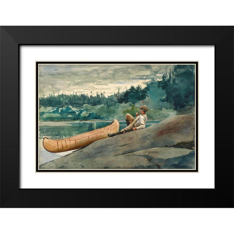 The Guide Black Modern Wood Framed Art Print with Double Matting by Homer, Winslow