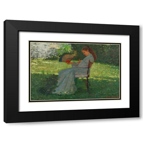 The Butterfly Black Modern Wood Framed Art Print with Double Matting by Homer, Winslow