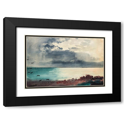 Breaking Storm, Coast of Maine Black Modern Wood Framed Art Print with Double Matting by Homer, Winslow