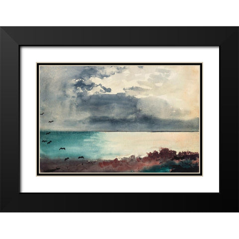 Breaking Storm, Coast of Maine Black Modern Wood Framed Art Print with Double Matting by Homer, Winslow