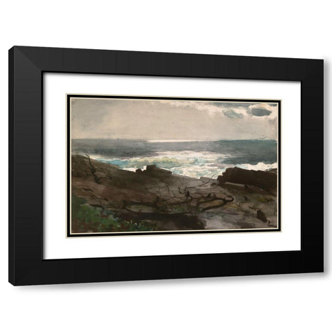 Sunshine and Shadow, Prouts Neck Black Modern Wood Framed Art Print with Double Matting by Homer, Winslow