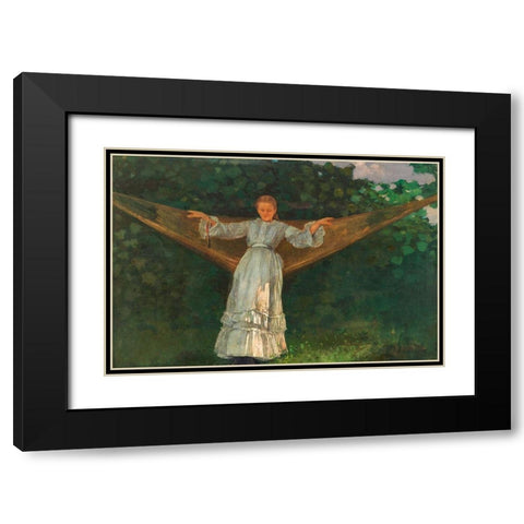 Summer Afternoon Black Modern Wood Framed Art Print with Double Matting by Homer, Winslow