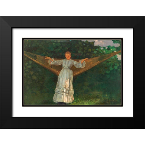 Summer Afternoon Black Modern Wood Framed Art Print with Double Matting by Homer, Winslow