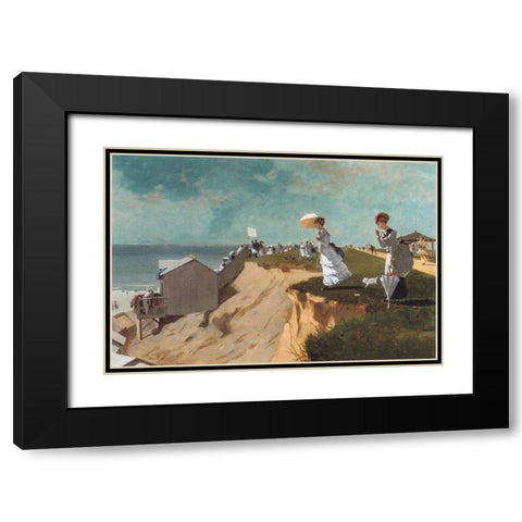 Long Branch, New Jersey Black Modern Wood Framed Art Print with Double Matting by Homer, Winslow