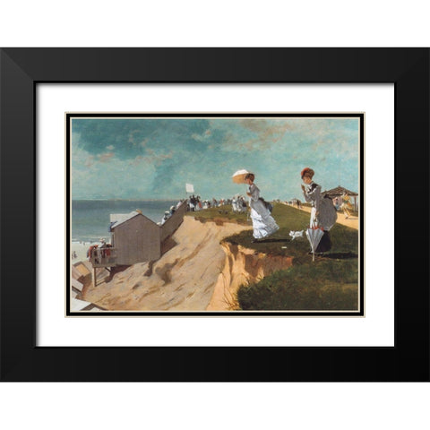 Long Branch, New Jersey Black Modern Wood Framed Art Print with Double Matting by Homer, Winslow