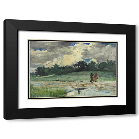 After the Rain, Prouts Neck Black Modern Wood Framed Art Print with Double Matting by Homer, Winslow