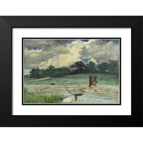 After the Rain, Prouts Neck Black Modern Wood Framed Art Print with Double Matting by Homer, Winslow