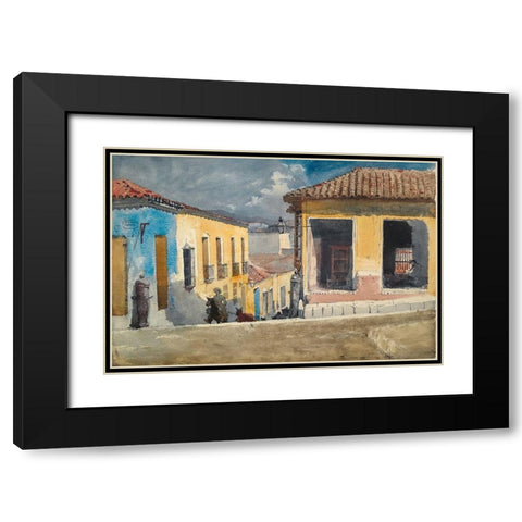 Santiago de Cuba, Street Scene Black Modern Wood Framed Art Print with Double Matting by Homer, Winslow