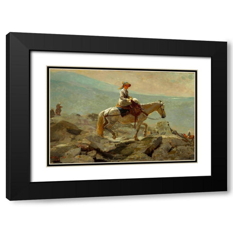 The Bridle Path, White Mountains Black Modern Wood Framed Art Print with Double Matting by Homer, Winslow
