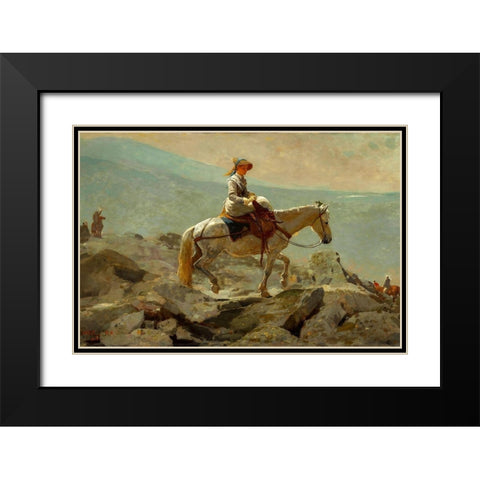 The Bridle Path, White Mountains Black Modern Wood Framed Art Print with Double Matting by Homer, Winslow