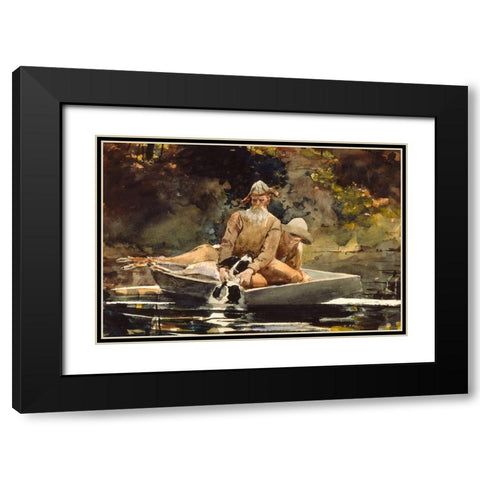 After the Hunt Black Modern Wood Framed Art Print with Double Matting by Homer, Winslow