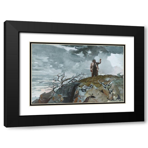 The Eastern Shore Black Modern Wood Framed Art Print with Double Matting by Homer, Winslow
