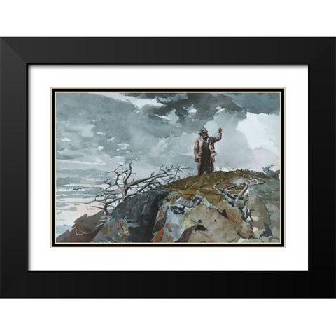 The Eastern Shore Black Modern Wood Framed Art Print with Double Matting by Homer, Winslow