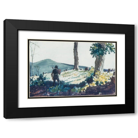The Pioneer Black Modern Wood Framed Art Print with Double Matting by Homer, Winslow