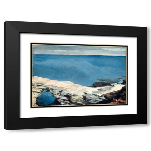 Natural Bridge, Bermuda Black Modern Wood Framed Art Print with Double Matting by Homer, Winslow