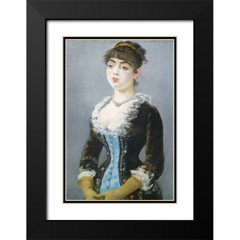 Madame Michel-Lévy Black Modern Wood Framed Art Print with Double Matting by Manet, Edouard