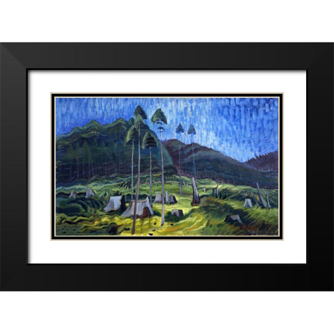 Odds and Ends Black Modern Wood Framed Art Print with Double Matting by Carr, Emily