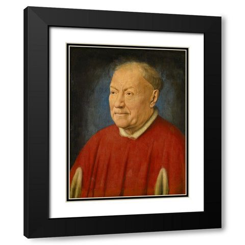 Kardinal Niccolo Albergati  Black Modern Wood Framed Art Print with Double Matting by van Eyck, Jan