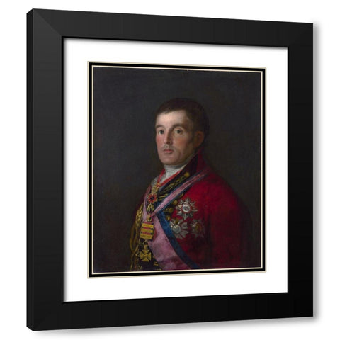 The Duke of Wellington Black Modern Wood Framed Art Print with Double Matting by Goya, Francisco