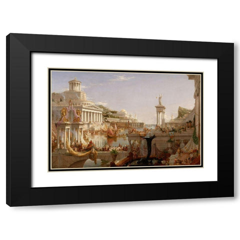 The Consummation The Course of the Empire Black Modern Wood Framed Art Print with Double Matting by Cole, Thomas