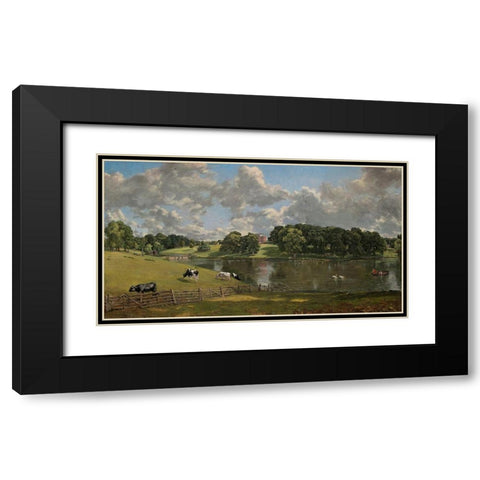 Wivenhoe Park Black Modern Wood Framed Art Print with Double Matting by Constable, John