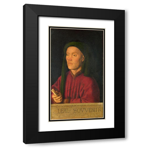 Leal Souvenir Black Modern Wood Framed Art Print with Double Matting by van Eyck, Jan