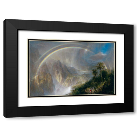 Rainy Season in the Tropics Black Modern Wood Framed Art Print with Double Matting by Church, Frederic Edwin