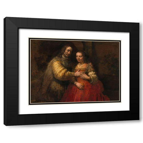 The Jewish Bride Black Modern Wood Framed Art Print with Double Matting by Rembrandt