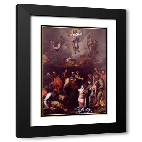 The Transfiguration Black Modern Wood Framed Art Print with Double Matting by Raphael