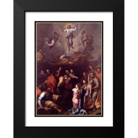 The Transfiguration Black Modern Wood Framed Art Print with Double Matting by Raphael