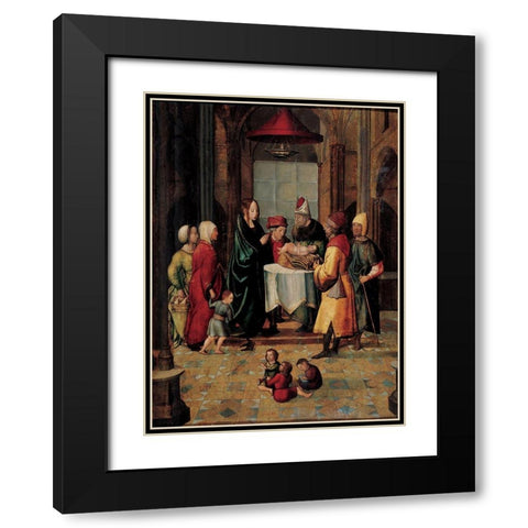 The Presentation of Christ Black Modern Wood Framed Art Print with Double Matting by Borgona Juan de