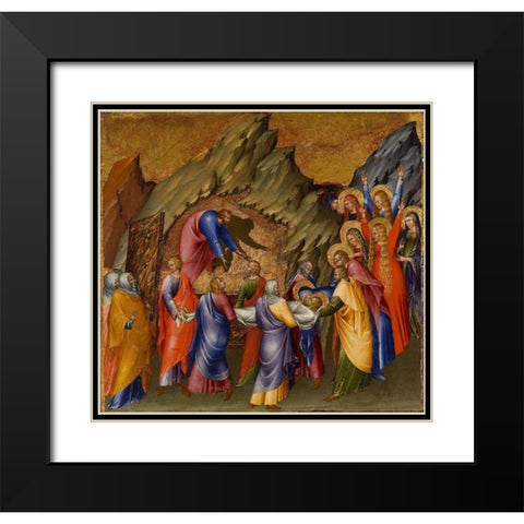 The Entombment Black Modern Wood Framed Art Print with Double Matting by di Paolo, Giovanni