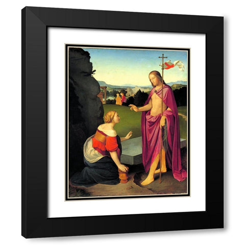 Easter Morning Black Modern Wood Framed Art Print with Double Matting by Overbeck, Friedrich