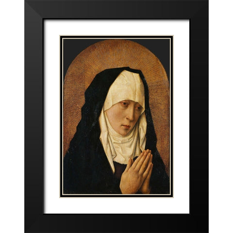 Mater Dolorosa Black Modern Wood Framed Art Print with Double Matting by Bouts, Dirk