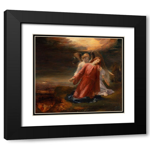 The Agony in the Garden Black Modern Wood Framed Art Print with Double Matting by Richmond, George