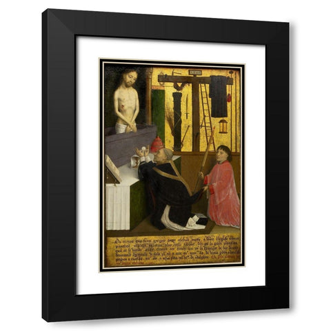 The Mass of St. Gregory Black Modern Wood Framed Art Print with Double Matting by Marmion, Simon