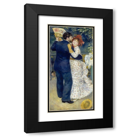 Country Dance Black Modern Wood Framed Art Print with Double Matting by Renoir, Pierre-Auguste
