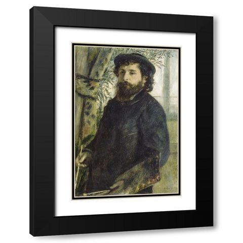 Claude Monet Black Modern Wood Framed Art Print with Double Matting by Renoir, Pierre-Auguste