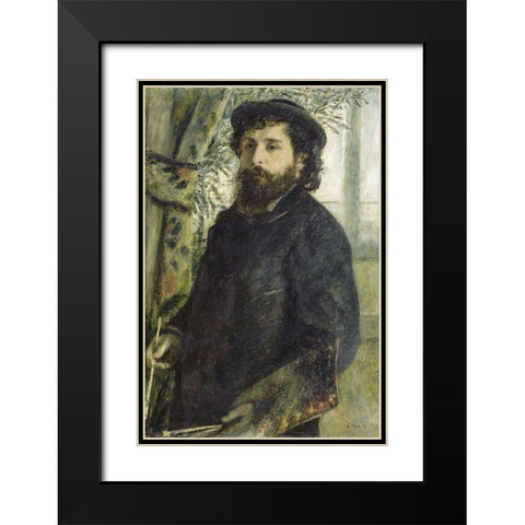 Claude Monet Black Modern Wood Framed Art Print with Double Matting by Renoir, Pierre-Auguste