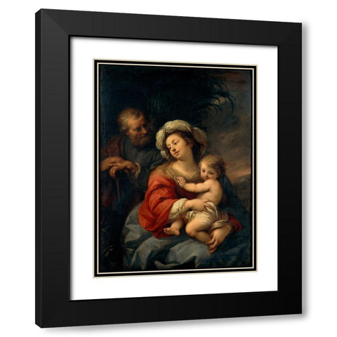 The Holy Family Black Modern Wood Framed Art Print with Double Matting by Nuvolone, Giuseppe
