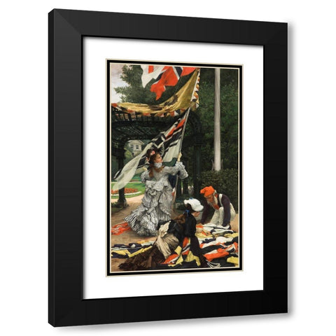 Still on Top Black Modern Wood Framed Art Print with Double Matting by Tissot, James