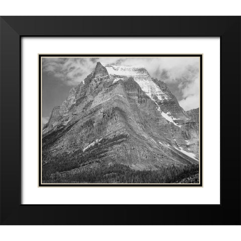 Going-to-the-Sun Mountain-Glacier National Park-Montana Black Modern Wood Framed Art Print with Double Matting by Adams, Ansel