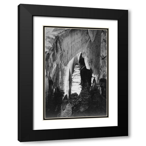 The Queens Chambers-Carlsbad Caverns National Park-New Mexico Black Modern Wood Framed Art Print with Double Matting by Adams, Ansel